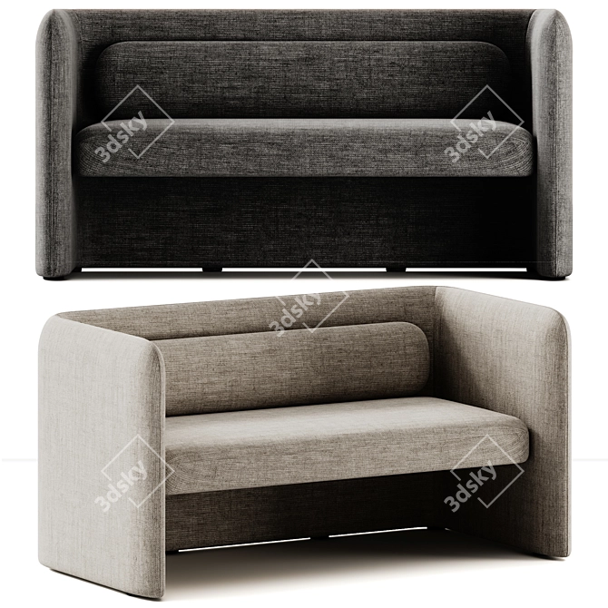 Sleek KUMO DB Sofa Model 3D model image 1