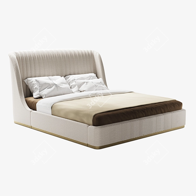 Urban Chic Bedframe | 226x199x135 3D model image 1