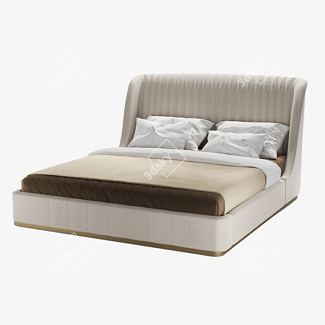 Urban Chic Bedframe | 226x199x135 3D model image 2