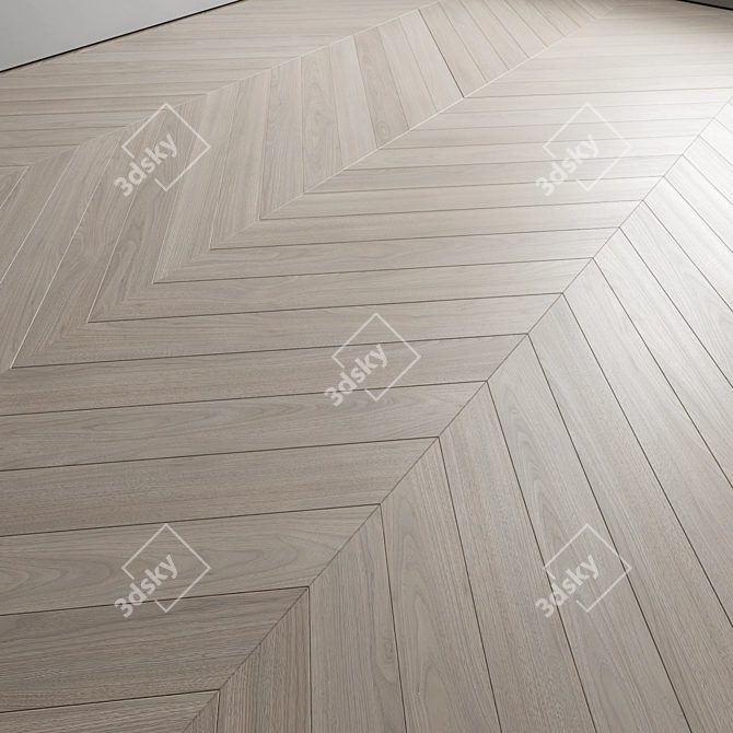 Versatile Oak Parquet Flooring Kit 3D model image 2