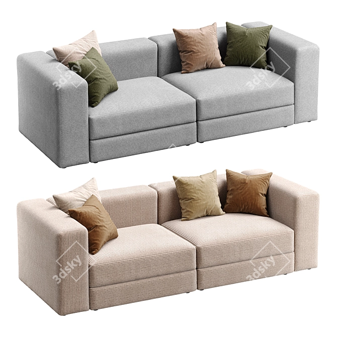 Modular JÄTTEBO Sofa Collection 3D model image 2