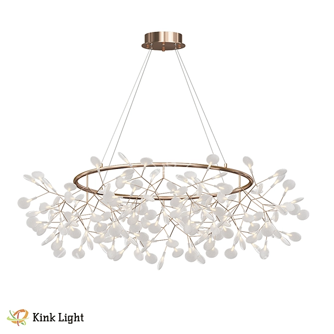 Vetta Pink Gold Pendant Chandelier 3D model image 1