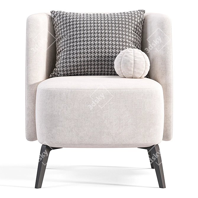 Poliform Sunday Armchair: Modern Elegance 3D model image 6