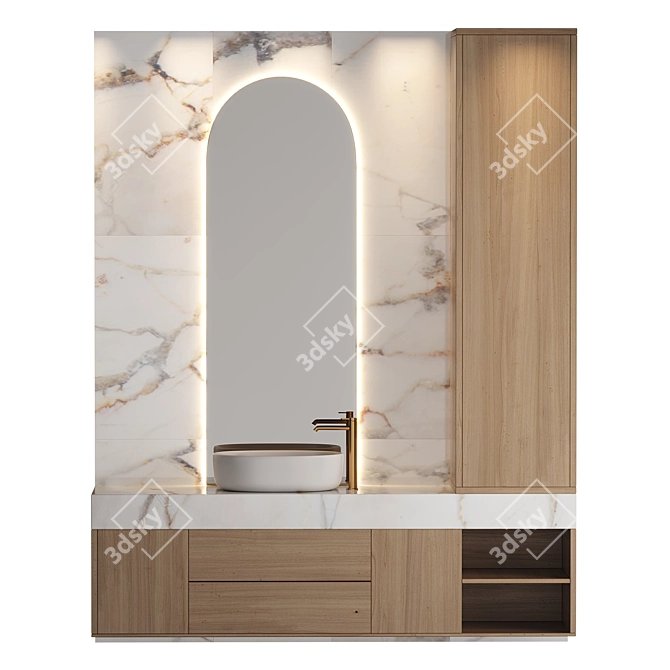 Modern Bathroom Furniture Set 2014 3D model image 1