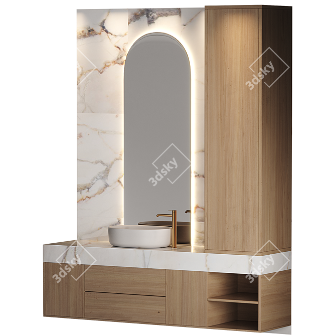 Modern Bathroom Furniture Set 2014 3D model image 3