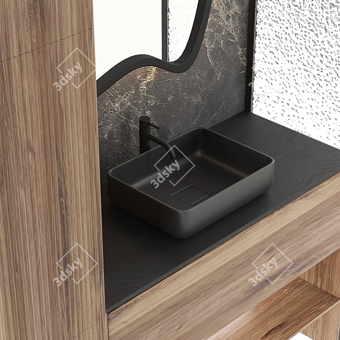 Modern Bathroom Furniture Set 2016 3D model image 4