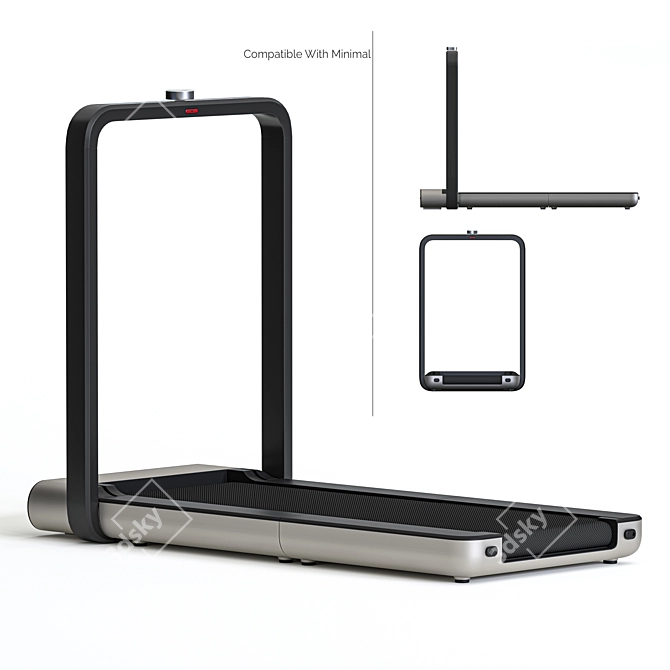 Portable Walking Treadmill: Speedy Fitness 3D model image 1