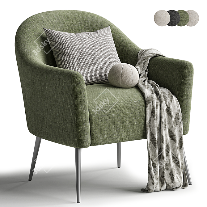 Elegant Annabelle Armchair in 3D 3D model image 1