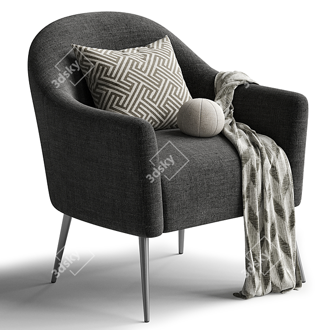 Elegant Annabelle Armchair in 3D 3D model image 3