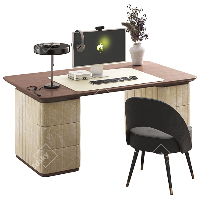 Modern Office Furniture Set 3D model image 6