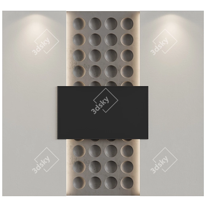 Modern Wall Decor Composition 04 3D model image 1