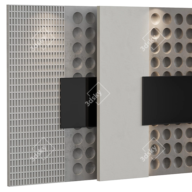 Modern Wall Decor Composition 04 3D model image 3