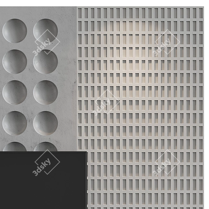 Modern Wall Decor Composition 04 3D model image 4