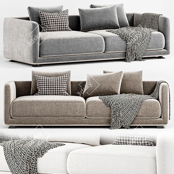 Elegant Bristol Sofa in 3D 3D model image 2