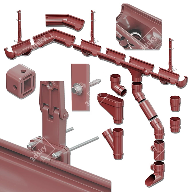 Smooth Polygon Docke LUX System 3D model image 8