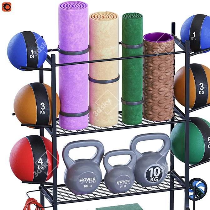 Dynamic Sports Equipment Set 3D model image 4