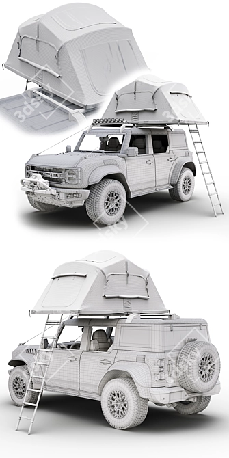 2023 Ford Bronco Raptor Yakima Tent 3D model image 14