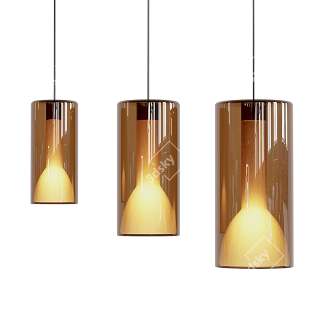 LUMINOUS GLASS PENDANT LAMP 3D model image 2