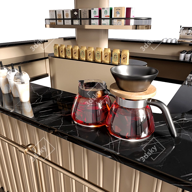 Cafe Bar Design Collection 3D model image 3