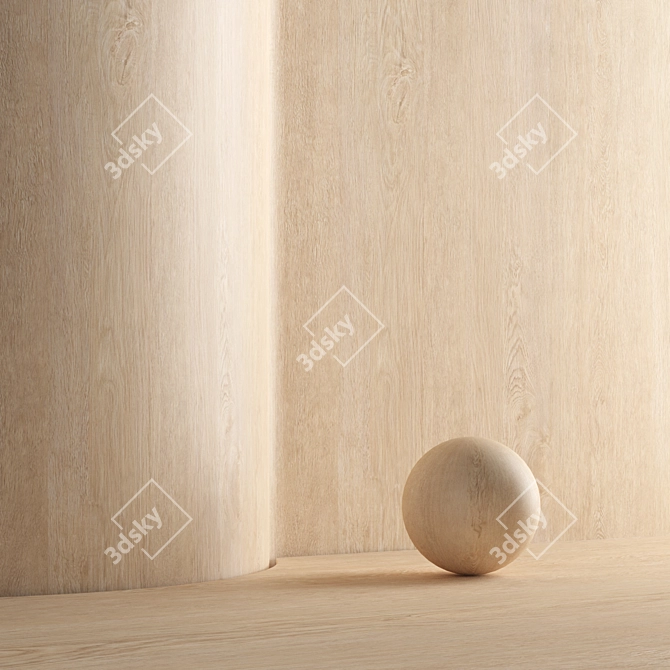 Seamless Oak Wood Texture Pack 3D model image 3