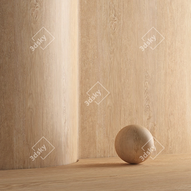 Seamless Oak Wood Texture Pack 3D model image 4