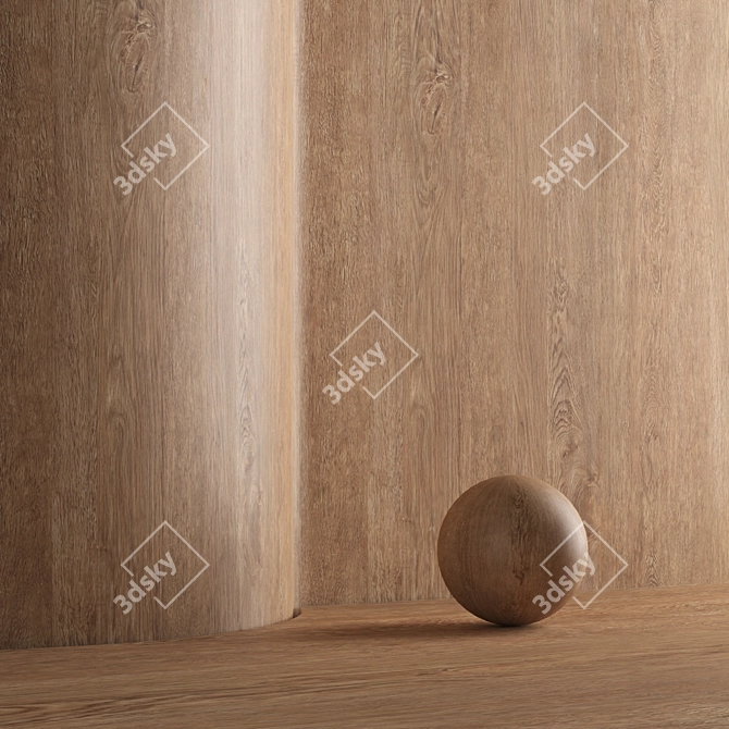 Seamless Oak Wood Texture Pack 3D model image 5