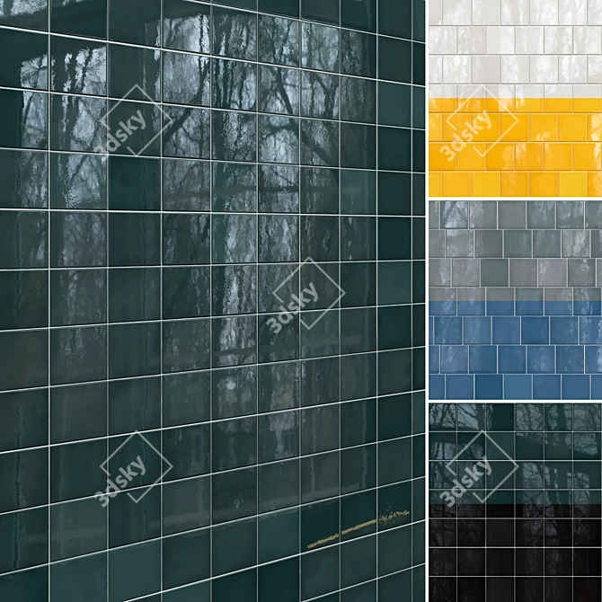 Ceramic Tiles Set 011 Collection 3D model image 1