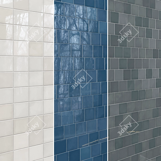 Ceramic Tiles Set 011 Collection 3D model image 2