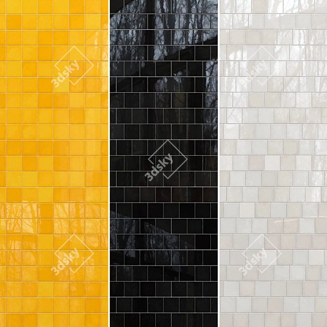 Ceramic Tiles Set 011 Collection 3D model image 4