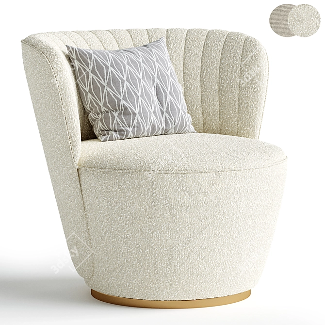  Elegant Upholstered Chair: PEARL 3D model image 1