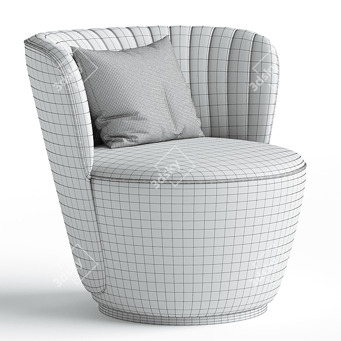  Elegant Upholstered Chair: PEARL 3D model image 3