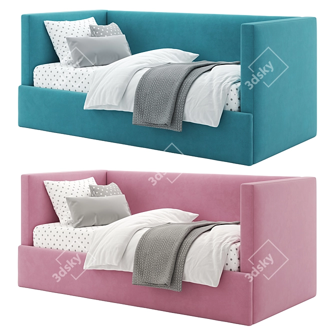 Carolina Bed Frame: Elegant & Sleek 3D model image 1