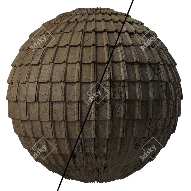 Concrete Roofing Material Generator 3D model image 1