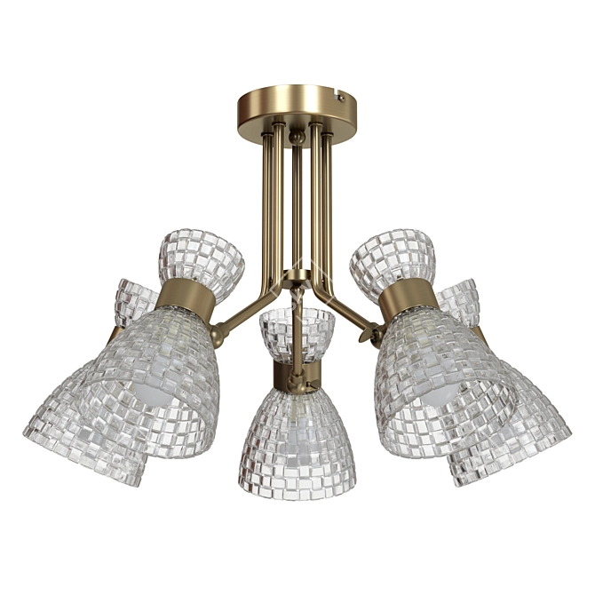 Elegant Jackie Ceiling Chandelier 3D model image 1