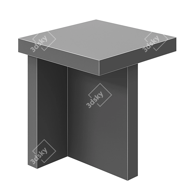 Glass Coffee Table 01 3D model image 4