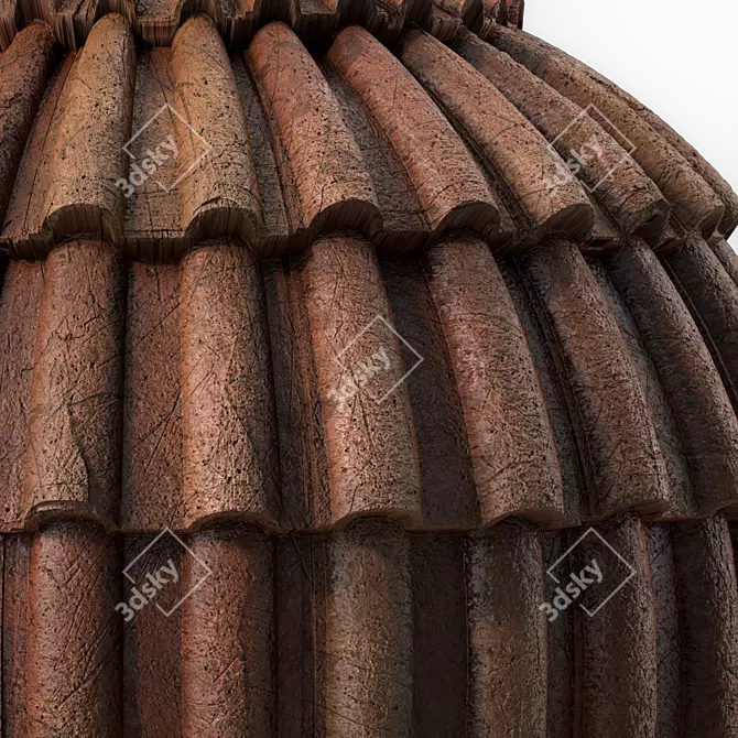 Concrete Roof Tile Materials 4k 3D model image 3