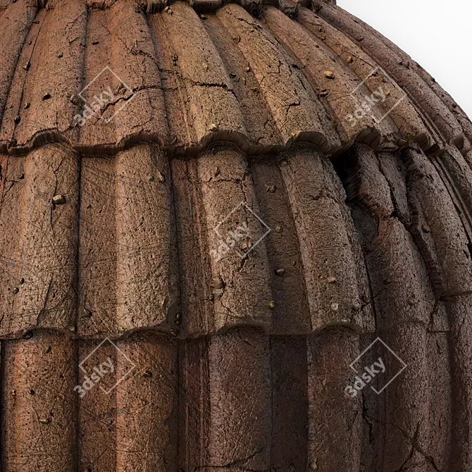 Concrete Roof Tile Materials 4k 3D model image 6