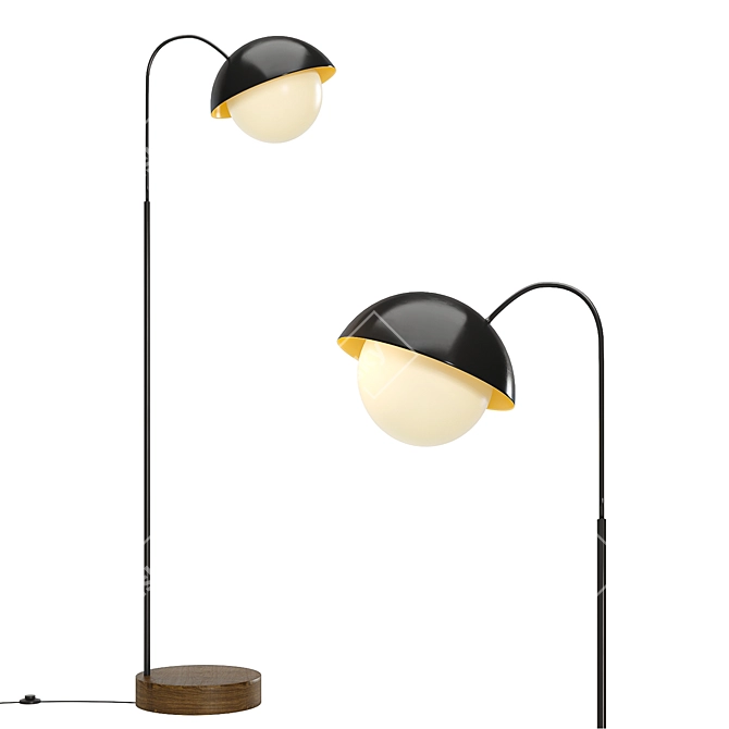 Modern Minimalist Dome Floor Lamps 3D model image 2