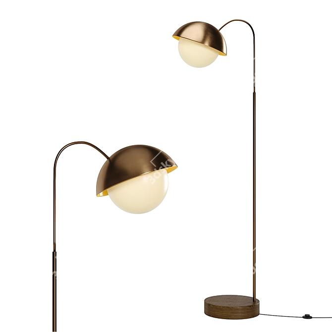 Modern Minimalist Dome Floor Lamps 3D model image 3