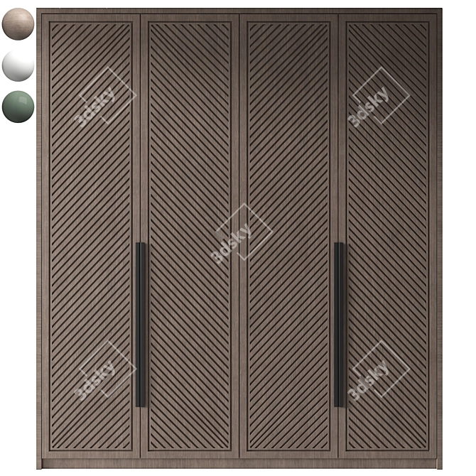 Versatile 3D Wardrobe Set 3D model image 1