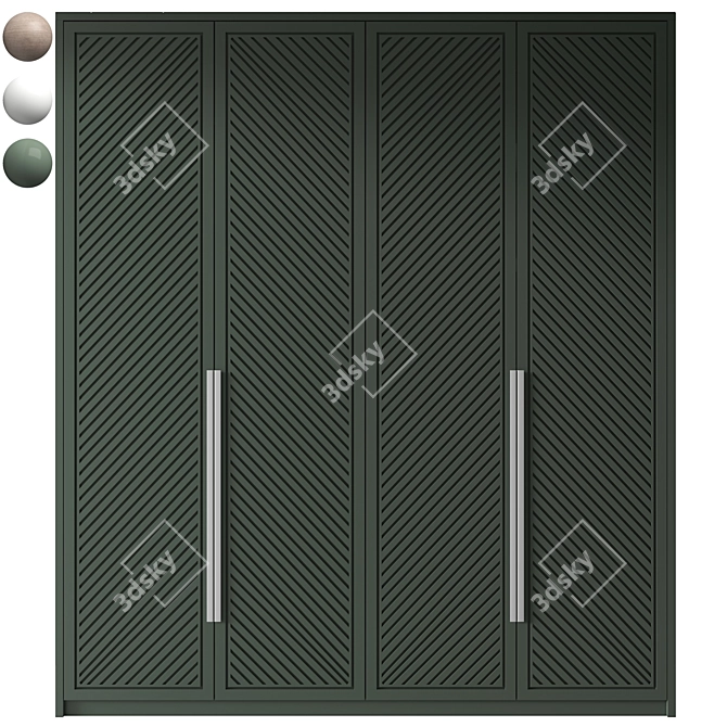 Versatile 3D Wardrobe Set 3D model image 3