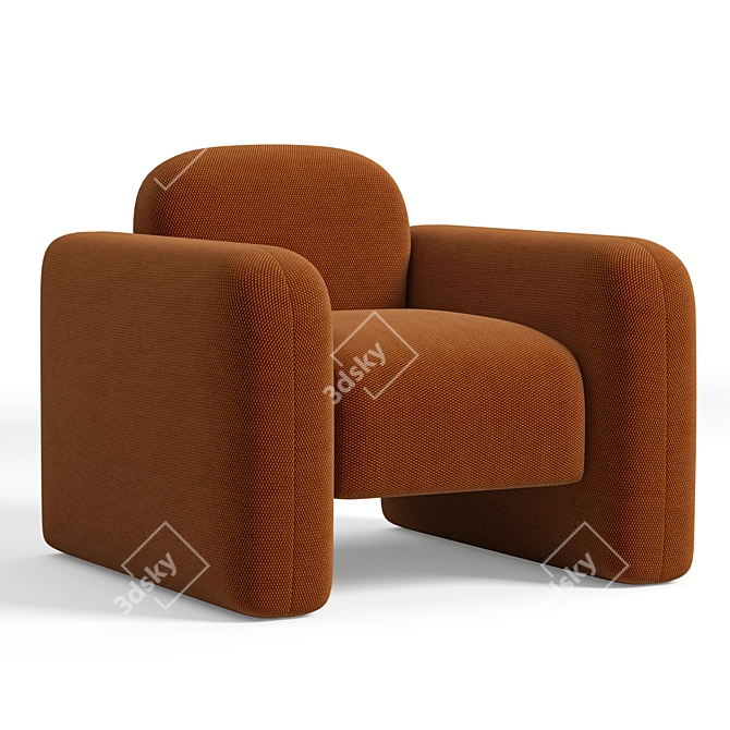 Luxury Sonoma Armchair by Vorsen 3D model image 4