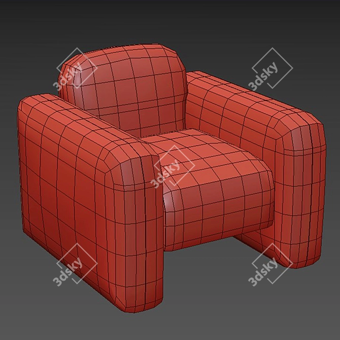 Luxury Sonoma Armchair by Vorsen 3D model image 6