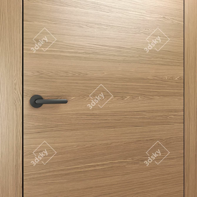 Luxe Honey Ash Doors 3D model image 2