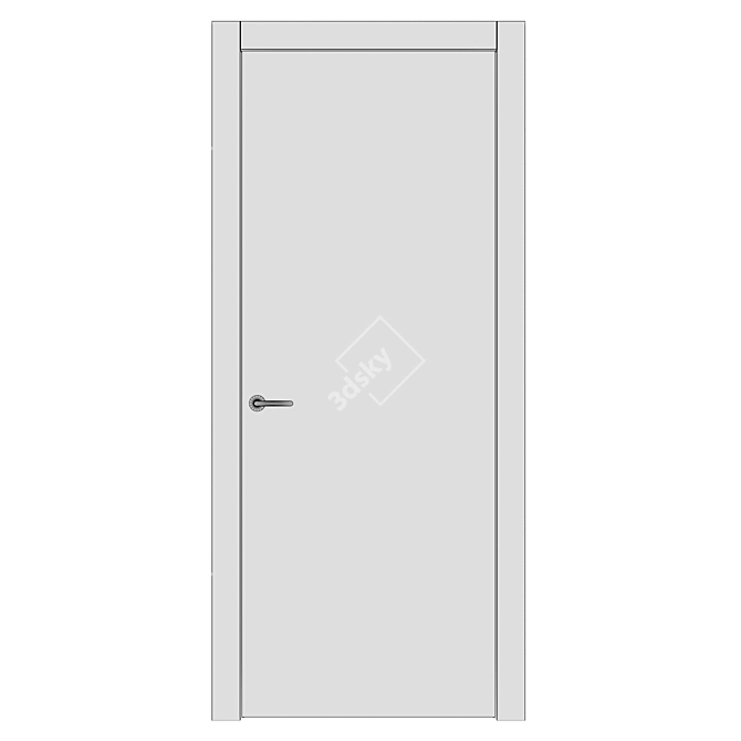 Luxe Honey Ash Doors 3D model image 3