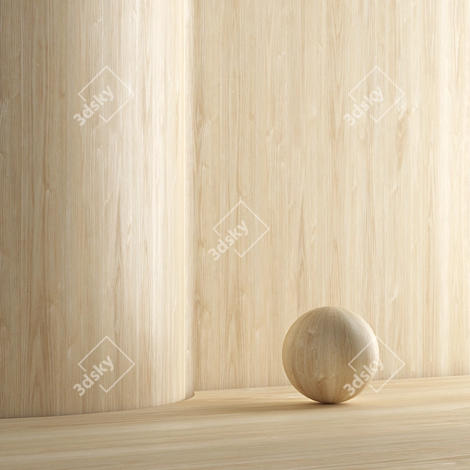 Oak Wood Seamless Texture Set 3D model image 3