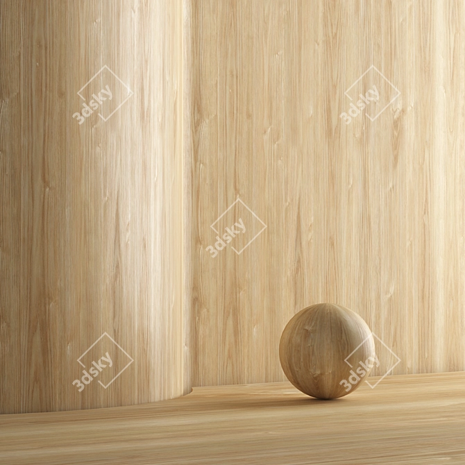 Oak Wood Seamless Texture Set 3D model image 4