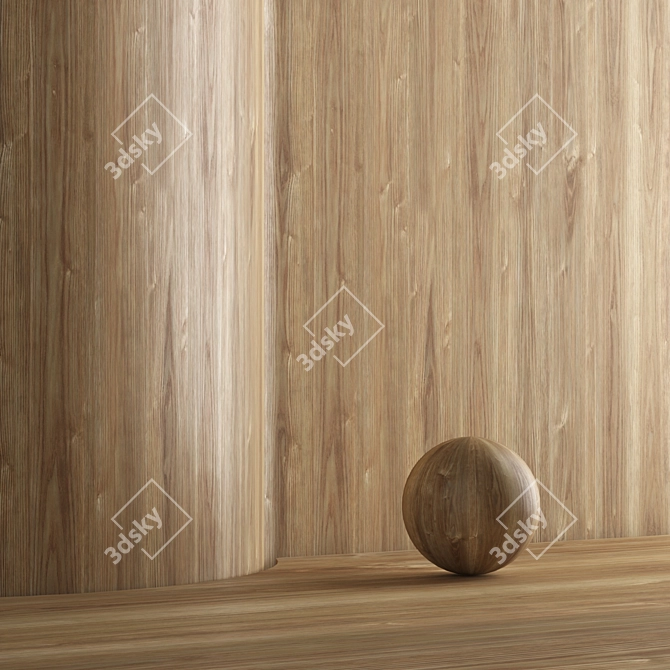 Oak Wood Seamless Texture Set 3D model image 5