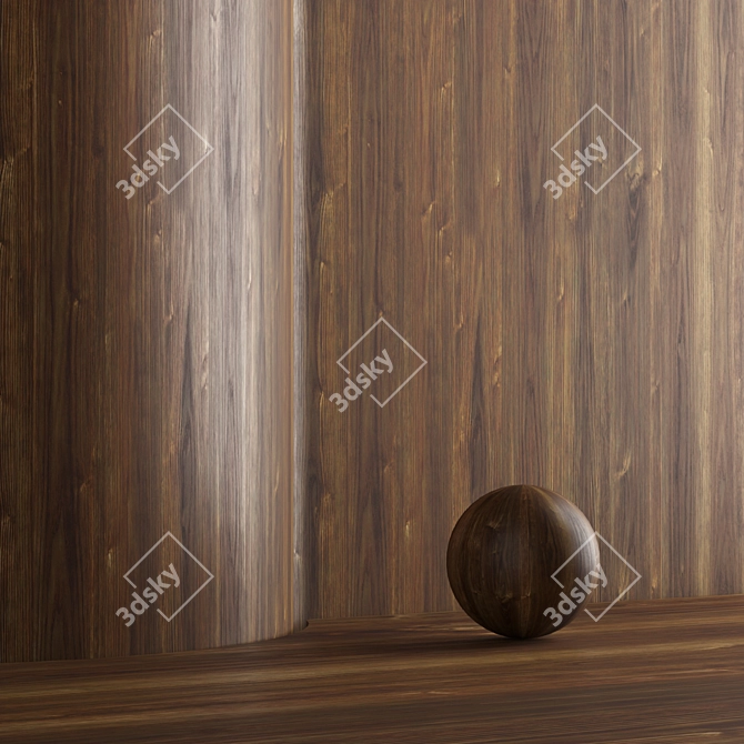 Oak Wood Seamless Texture Set 3D model image 6