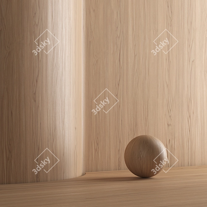 Oak 005 Seamless Wood Texture 3D model image 5